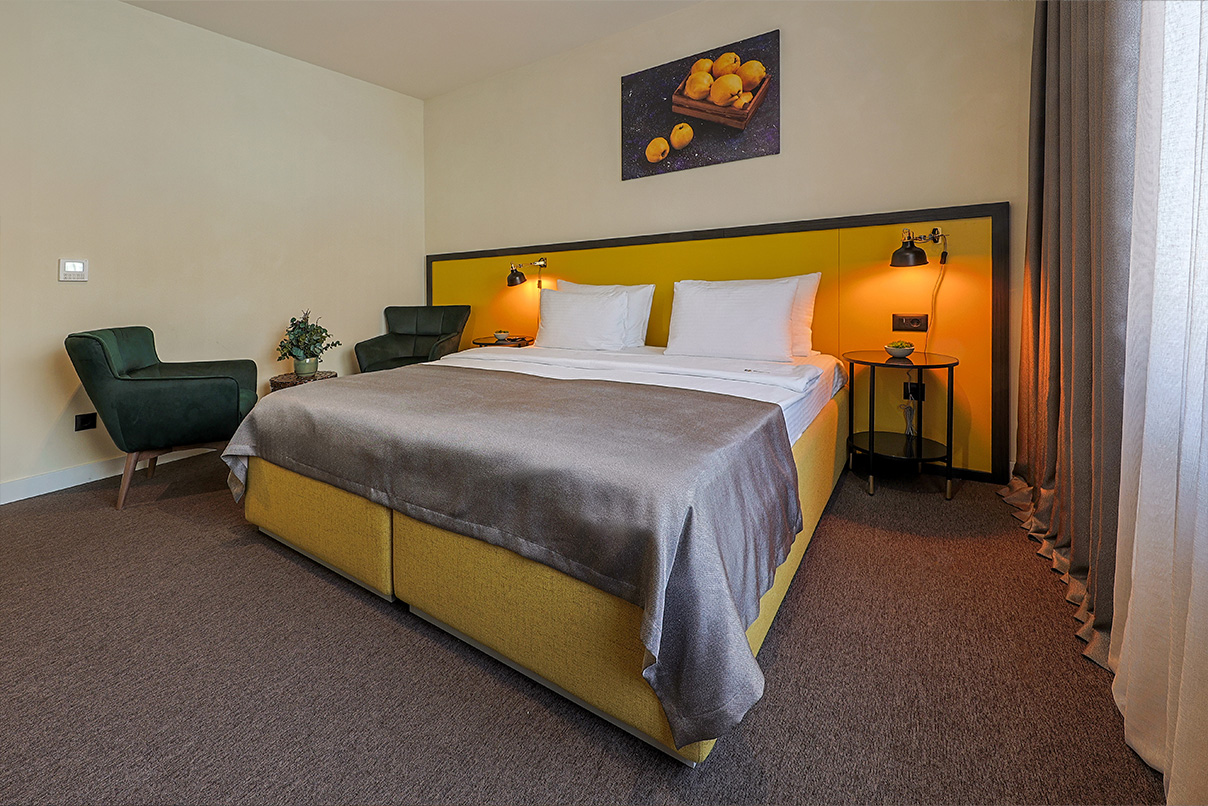 Family room – Hotel Botanica Belgrade3 Comfortable Family Room with double bed at Hotel Botanica Belgrade