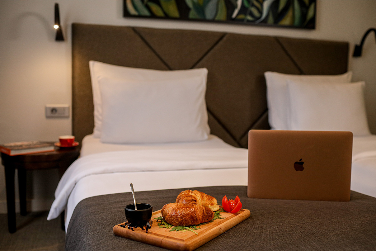hotel-botanica-superior-double-room-belgrade5 Superior Double Room at Hotel Botanica with in-room breakfast and workspace